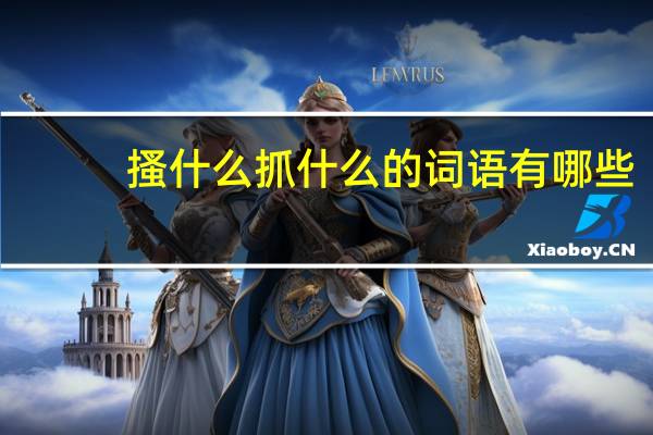 搔什么抓什么的词语有哪些?