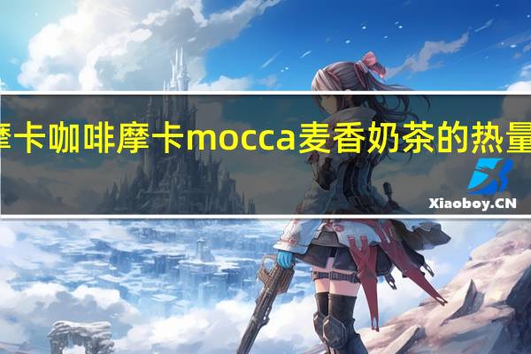 摩卡咖啡 摩卡 mocca 麦香奶茶的热量是多少
