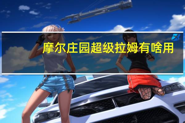 摩尔庄园超级拉姆有啥用(摩尔庄园超级拉姆道具)