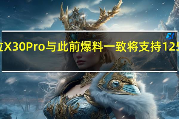 摩托罗拉X30Pro与此前爆料一致将支持125W的超级闪充