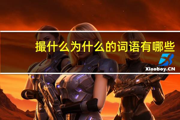 撮什么为什么的词语有哪些?