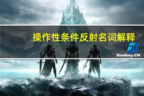 操作性条件反射名词解释（操作性条件反射）