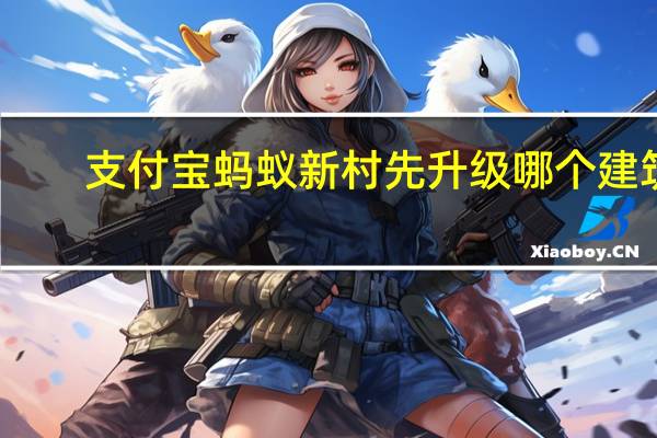 支付宝蚂蚁新村先升级哪个建筑