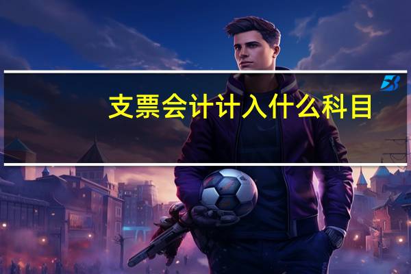 支票会计计入什么科目