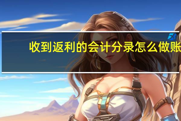 收到返利的会计分录怎么做账