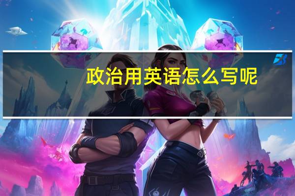 政治用英语怎么写呢