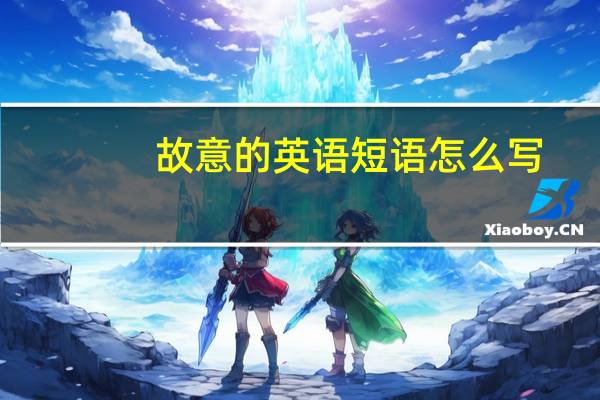 故意的英语短语怎么写