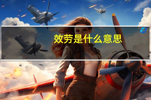 效劳是什么意思