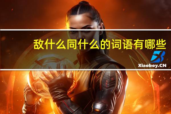 敌什么同什么的词语有哪些?
