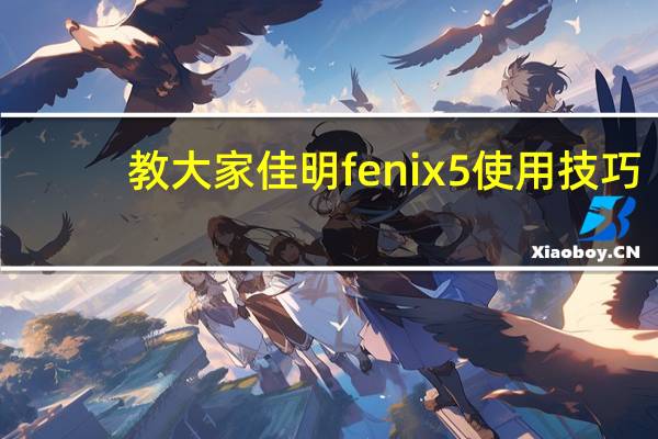 教大家佳明fenix5使用技巧