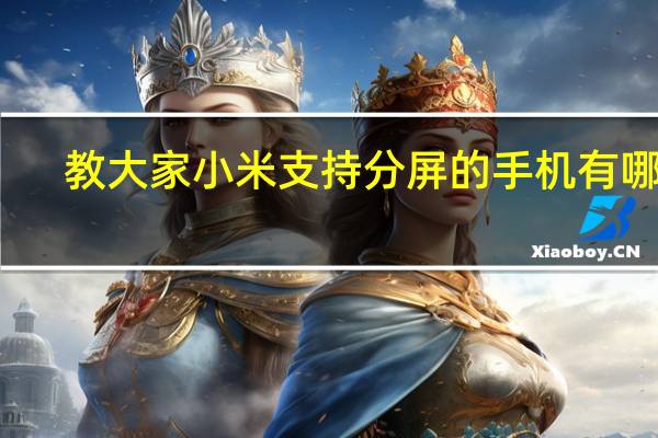 教大家小米支持分屏的手机有哪些