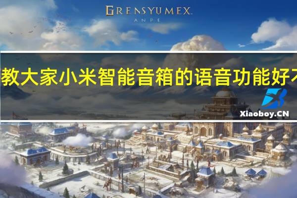 教大家小米智能音箱的语音功能好不好用