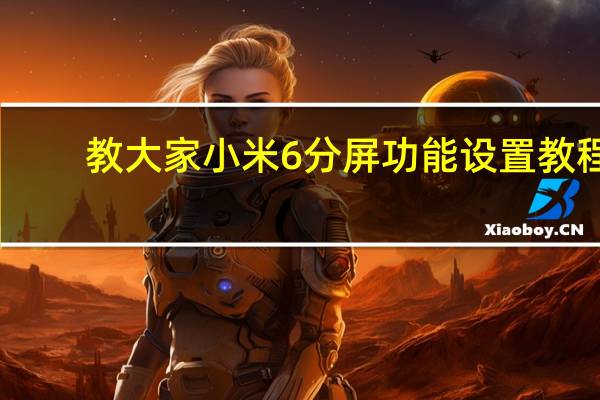 教大家小米6分屏功能设置教程