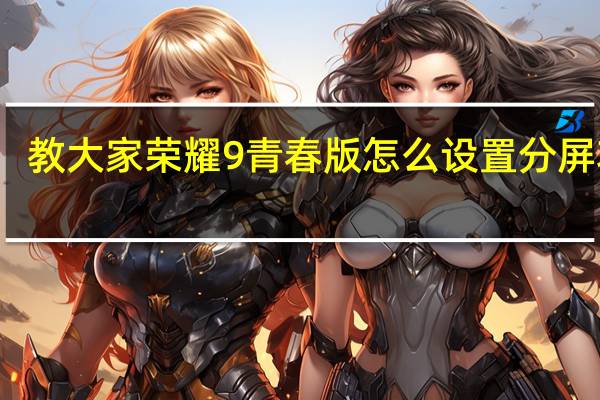 教大家荣耀9青春版怎么设置分屏功能