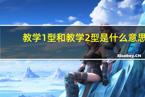 教学1型和教学2型是什么意思