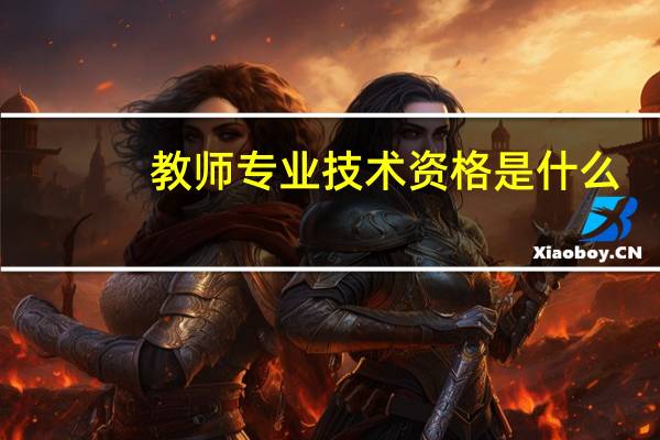 教师专业技术资格是什么（专业技术资格是什么）