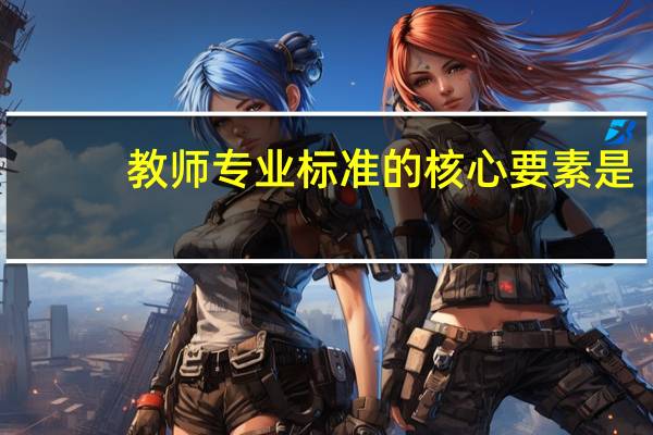 教师专业标准的核心要素是