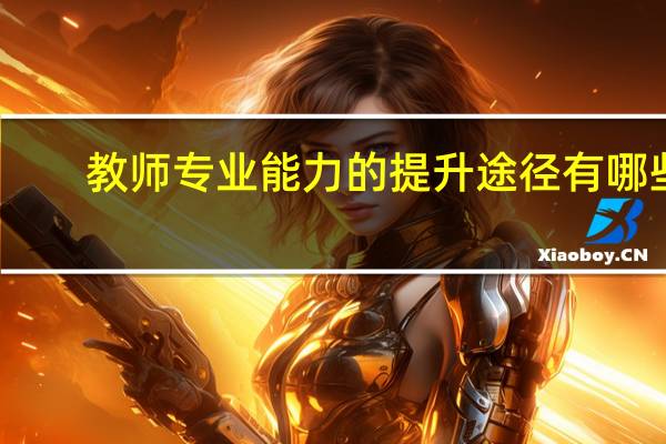 教师专业能力的提升途径有哪些
