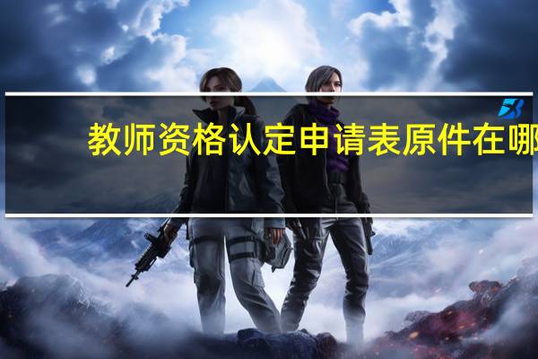教师资格认定申请表原件在哪
