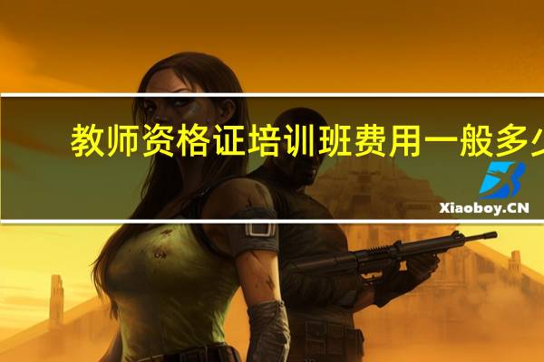 教师资格证培训班费用一般多少