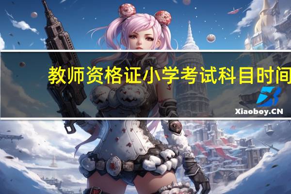 教师资格证小学考试科目时间（教师资格证小学考试科目有哪些）