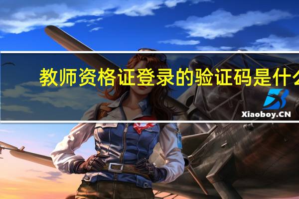 教师资格证登录的验证码是什么