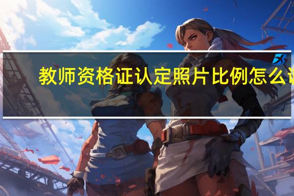 教师资格证认定照片比例怎么调