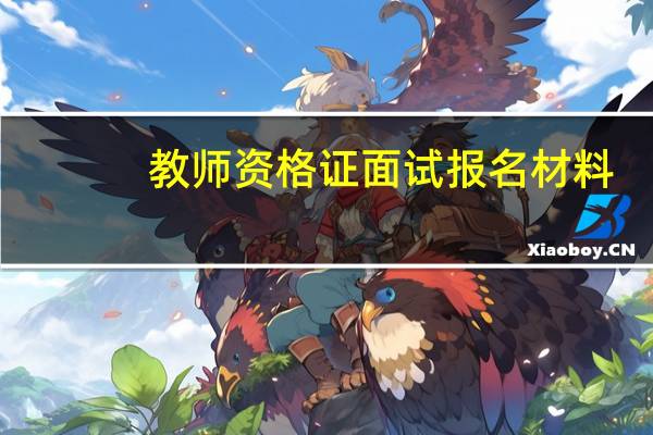 教师资格证面试报名材料