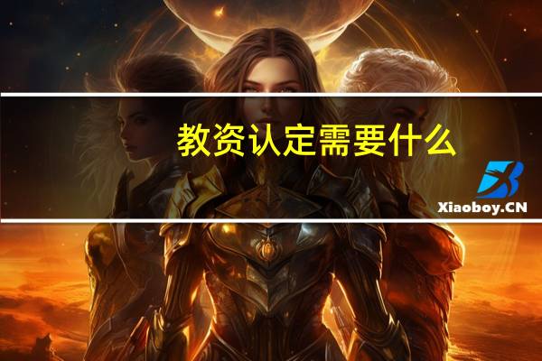 教资认定需要什么
