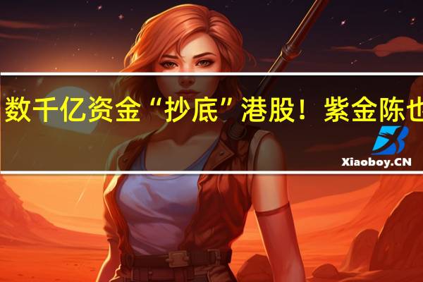 数千亿资金“抄底”港股！紫金陈也有份