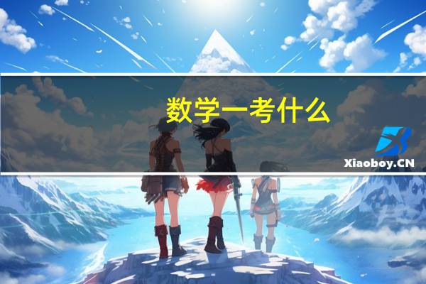 数学一考什么
