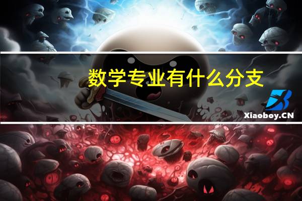 数学专业有什么分支