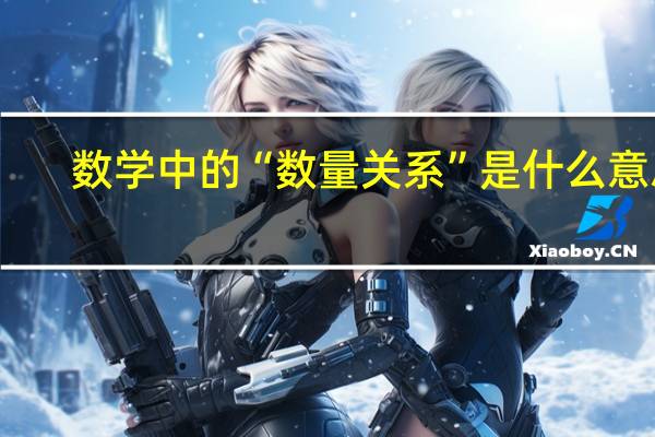数学中的“数量关系”是什么意思