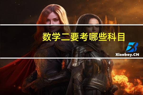 数学二要考哪些科目