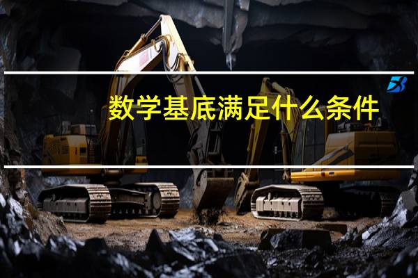 数学基底满足什么条件（数学基底）