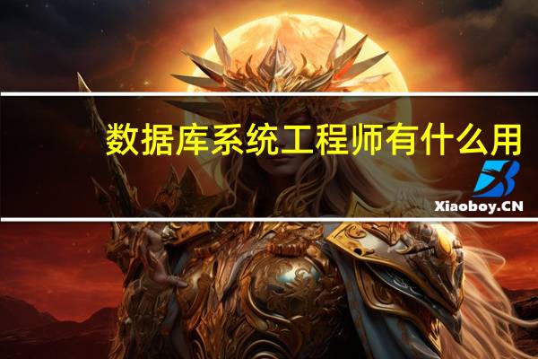 数据库系统工程师有什么用