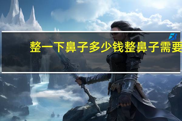 整一下鼻子多少钱 整鼻子需要多少钱