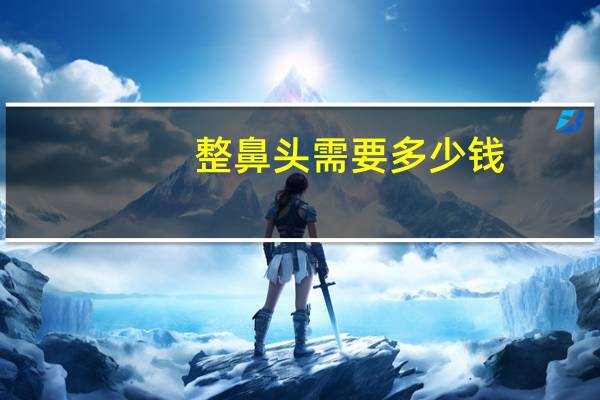 整鼻头需要多少钱，整鼻子需要多少钱