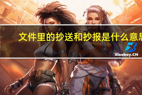 文件里的抄送和抄报是什么意思?（报送和抄送的区别是什么意思）