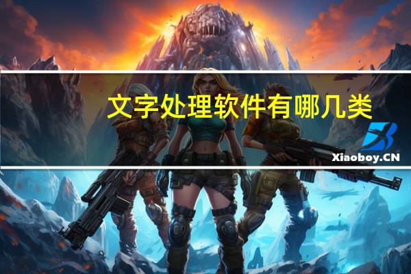 文字处理软件有哪几类(常见的文字处理软件有哪些)