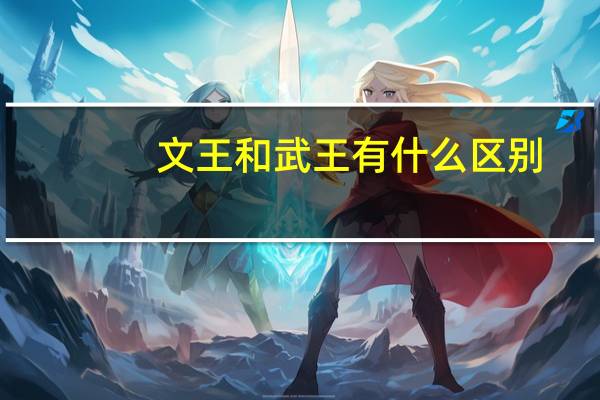文王和武王有什么区别