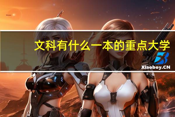 文科有什么一本的重点大学，求详细信息