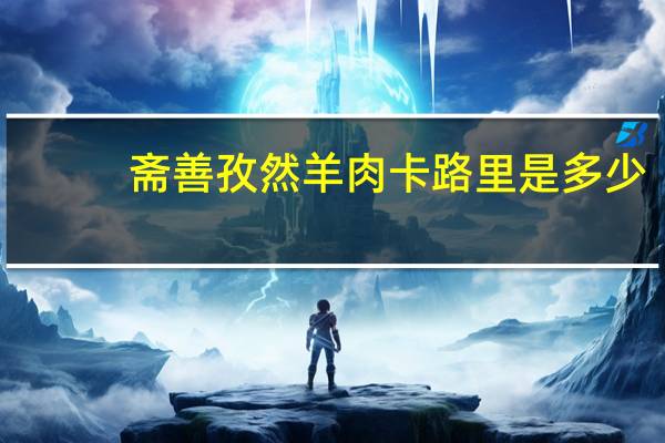 斋善 孜然羊肉卡路里是多少