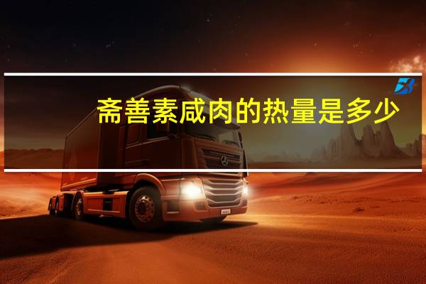 斋善 素咸肉的热量是多少