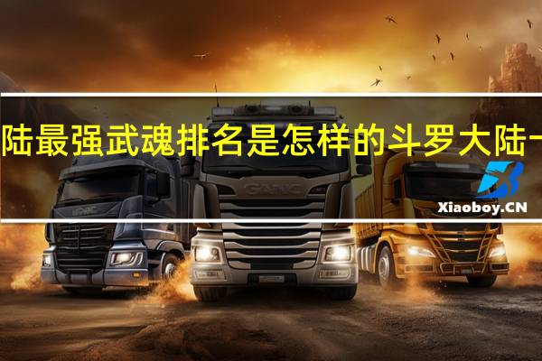 斗罗大陆最强武魂排名是怎样的 斗罗大陆十大最强武魂