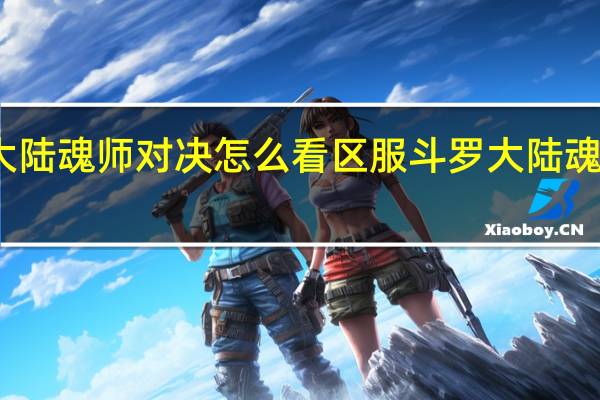 斗罗大陆魂师对决怎么看区服 斗罗大陆魂师对决官服