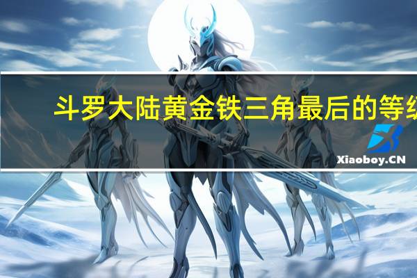 斗罗大陆黄金铁三角最后的等级（斗罗大陆黄金铁三角）