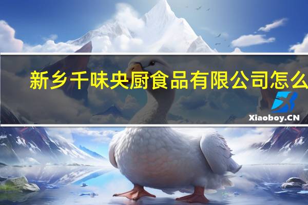 新乡千味央厨食品有限公司怎么样