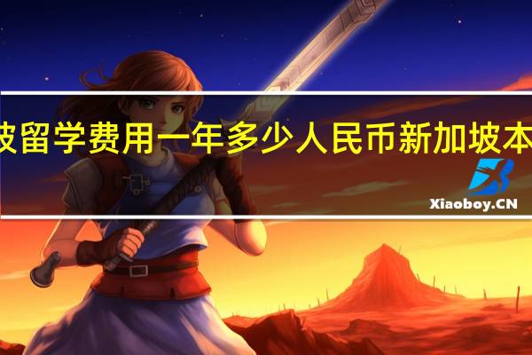 新加坡留学费用一年多少人民币 新加坡本科留学费用