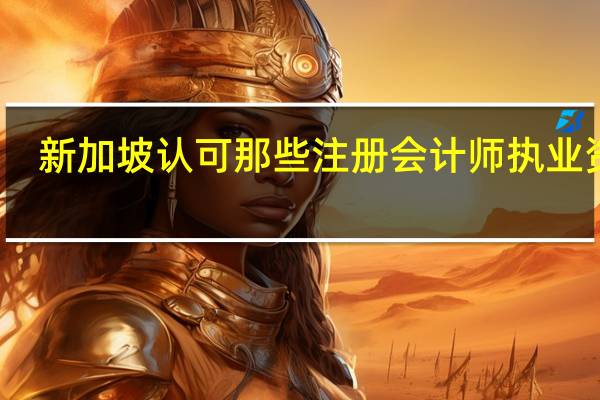 新加坡认可那些注册会计师执业资格
